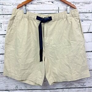 The Foundry Men's Big & Tall Pale Khaki Belted Ripstop Hiking Shorts [Size 2XLT]